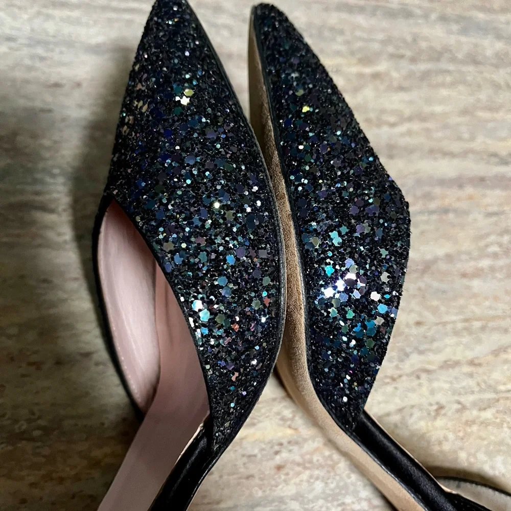 Kate Spade Black Glitter Heels - Picture 9 of 16